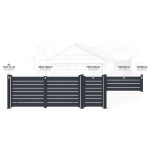 G21 oszlop kapuhoz 15x171 cm, lábazattal, antracit, 2 db