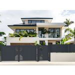 G21 oszlop kapuhoz 15x171 cm, lábazattal, antracit, 2 db