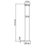 G21 oszlop kapuhoz 15x171 cm, lábazattal, antracit, 2 db