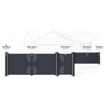 Kerítésmező G21 Marion 168x78 cm, antracit