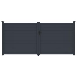   G21 Orlando 350x158 cm-es kétszárnyú kapu, antracit színben