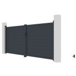 G21 Orlando 350x158 cm-es kétszárnyú kapu, antracit színben