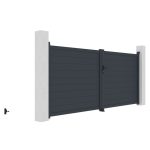 G21 Orlando 350x158 cm-es kétszárnyú kapu, antracit színben