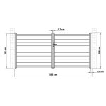 G21 Orlando 350x158 cm-es kétszárnyú kapu, antracit színben