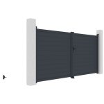 G21 Orlando 350x173 cm-es kétszárnyú kapu, antracit színben