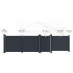 G21 Orlando 350x173 cm-es kétszárnyú kapu, antracit színben