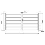 G21 Orlando 350x173 cm-es kétszárnyú kapu, antracit színben