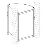G21 kiegészítő – szerelési profil bal oldali kapuhoz, 176 cm