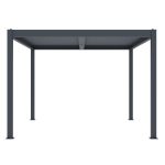 Bioklimatikus pergola G21 Austin 3×3 m, antracit színű alumínium