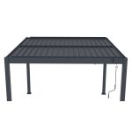 Bioklimatikus pergola G21 Austin 3×3 m, antracit színű alumínium
