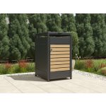 G21 szemetes tároló 68x117x80 cm, antracit színű fa dekorral