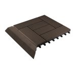 G21 Indiai teak átvezető profil a WPC burkolócsempékhez, 38,5 x 7,5 cm sarok (jobb)