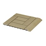 G21 Cumaru átvezető profil a WPC burkolócsempékhez, 30 x 7,5 cm egyenes