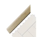 G21 Cumaru átvezető profil a WPC burkolócsempékhez, 38,5 x 7,5 cm sarok (bal)