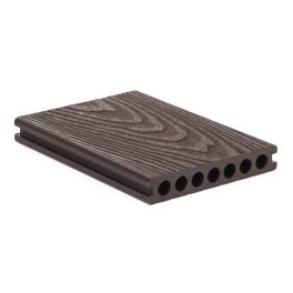   G21 kütléri burkolólap 2,5 x 14,8 x 300 cm, Dark Wood, kerek lyukakkal, WPC