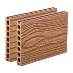 G21 kültéri burkolólap 2,5 x 14,8 x 30 cm, Light Wood kerek lyukakkal, WPC