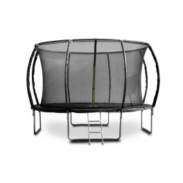   G21 SpaceJump trambulin védőhalóval, 366 cm, ajándék létrával, fekete színben