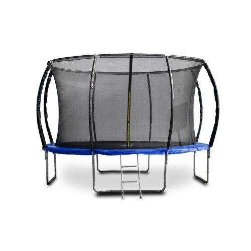 G21 SpaceJump trambulin védőhalóval, 366 cm, ajándék létrával, kék színben