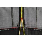 G21 SpaceJump trambulin védőhalóval, 366 cm, ajándék létrával, fekete színben