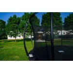 G21 SpaceJump trambulin védőhalóval, 366 cm, ajándék létrával, fekete színben