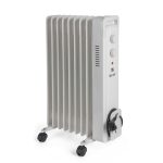 G21 Merapi olajradiátor fehér, 9 elem, 2000 W