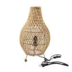 Rattan Asztali Lámpa - Natúr - EU csatlakozó