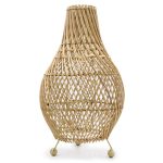 Rattan Asztali Lámpa - Natúr - EU csatlakozó