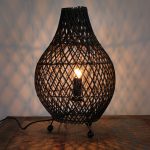 Rattan Asztali Lámpa - Natúr