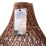 Rattan Asztali Lámpa - Sötétbarna