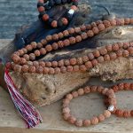 108 Rudraksha Mala Lánc - Natúr
