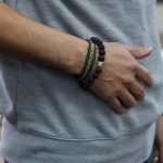 Rudraksha Mala Karkötő - Sötét