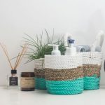 Tengerifű Fonott Kosár Együttes - Natúr/Fehér