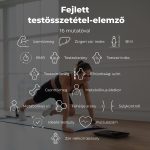 AENO ABS0002S BS2S testmérleg, 180 kg-ig terhelhető, SMART funkciók, profilok, BMI index elemzés, színes kijelző