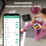 AENO ABS0002S BS2S testmérleg, 180 kg-ig terhelhető, SMART funkciók, profilok, BMI index elemzés, színes kijelző