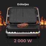 AENO AEG0005 EG5 kontakt grill, 2000 W, 3 az 1-ben sütő, kétoldalas lemezek, 6 program, LED kijelző