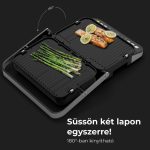 AENO AEG0005 EG5 kontakt grill, 2000 W, 3 az 1-ben sütő, kétoldalas lemezek, 6 program, LED kijelző