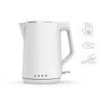 AENO AEK0002 EK2 vízforraló, 2200 W, 1.5 liter kapacitás, dupla falú, LED kijelzés, fehér