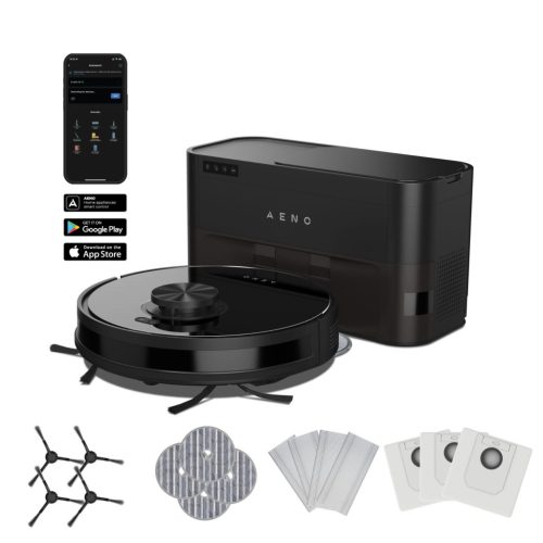 AENO ARC0005S RC5S robotporszívó, 4000 Pa szívóteljesítmény, 2 in 1 portartály, 20 érzékelő és LiDAR, 4 takarítási mód, nedves és száraz tisztítás
