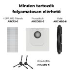 AENO ARC0005S RC5S robotporszívó, 4000 Pa szívóteljesítmény, 2 in 1 portartály, 20 érzékelő és LiDAR, 4 takarítási mód, nedves és száraz tisztítás