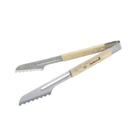   Barbecook BC-ACC-7070 luxus rozsdamentes acél fogó, gumifa nyél, 100% FSC, 40cm