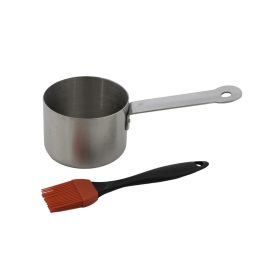   Barbecook BC-ACC-7211 rozsdamentes acél edény szilikon ecsettel