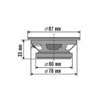 SAL BK 087 autóhangszóró pár, 87 mm, 2 x 35 Wmax, 75 - 18.500 Hz, 85 dB, PEI magas tölcsér, cellulóz mélyközép kónusz