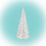 Home CDM 12 LED-es fenyőfa asztali dísz, 12cm, 3D akril dekoráció