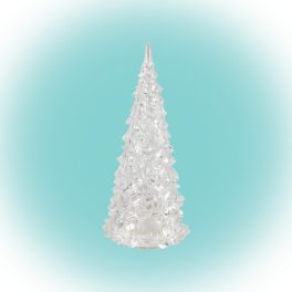   Home CDM 12 LED-es fenyőfa asztali dísz, 12cm, 3D akril dekoráció