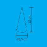 Home CDM 12 LED-es fenyőfa asztali dísz, 12cm, 3D akril dekoráció