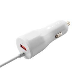   CANYON CNE-CCA033W autós töltő, Lightning kábellel, 1db USB port, 12-24 V