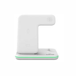   CANYON CNS-WCS302W 3in1 vezeték nélküli töltő, Qi szabvány, micro USB / lightning töltőport, fehér