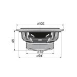 SAL CX 404 2 utas hangszórópár, 2 x 55 W, 100 mm, 4 Ohm, magas és mélyközép