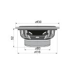 SAL CX 504 2 utas hangszórópár, 2 x 75 W, 130 mm, 4 Ohm, magas és mélyközép