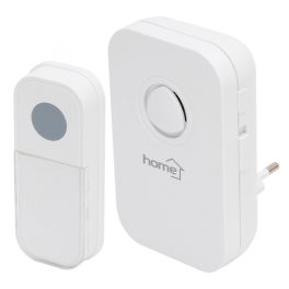   Home DB 1031AC vezeték nélküli csengő, 100m hatótáv, 3-fokozatú hangerő, 36 dallam, 8 párosítható nyomógomb, zavarvédett, 230V-os tápellátás
